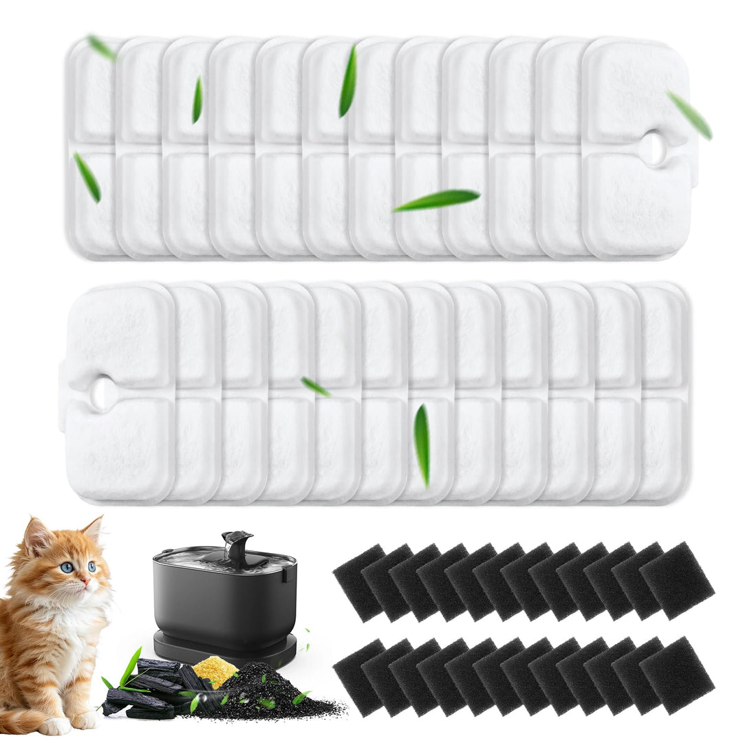 48 Stück Katzenbrunnen Filter für Petliibro Filter PLWF105/PLWF115/PLWF005 Katzen-Trinkbrunnen, Petl