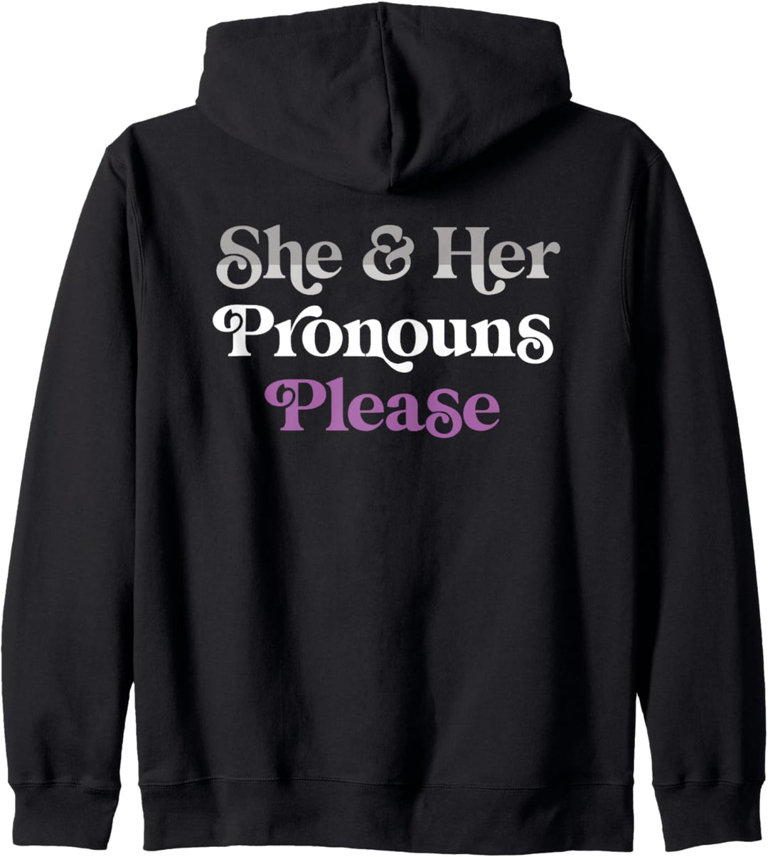 She & Her Pronouns Please Asexual LGBTQIA Ace Pride Flag Kapuzenjacke
