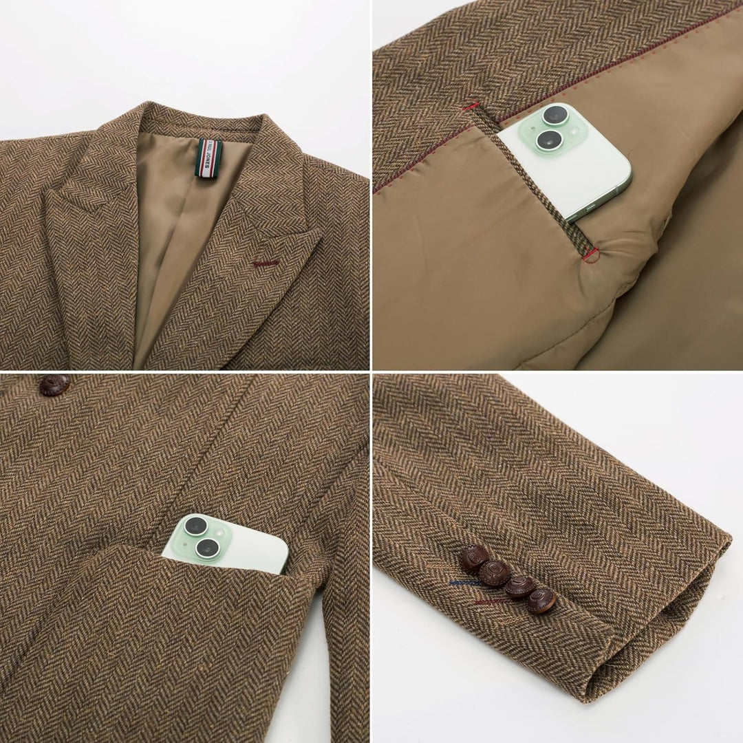 PJ PAUL JONES Sakko Herren Blazer Regular Fit British 2 Knöpfe Modern Business Jackett Blazer XL Kaf