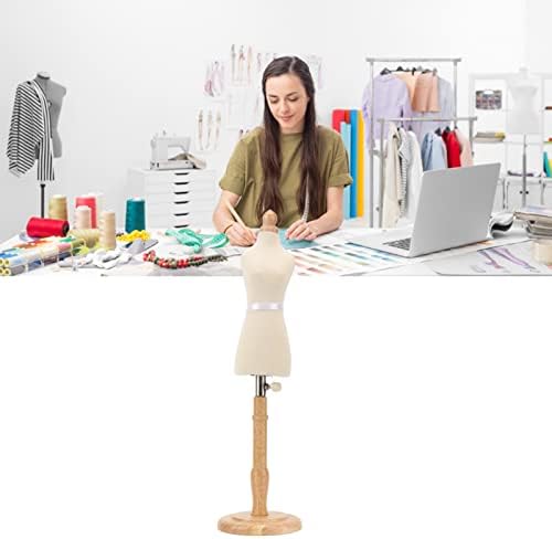 Weibliche Mannequin Torso Kleiderform Buchenholz mit Holzsockel Langlebige Professionelle NäH-Kleide
