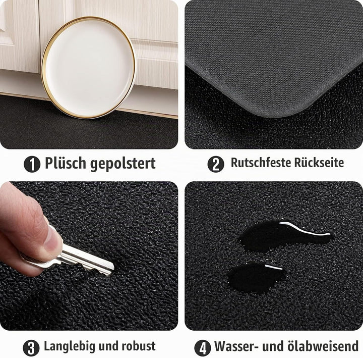 Carvapet rutschfest Küchenteppich Anti Ermüdungsmatte 20MM Dicke Küchenläufer Schaum-Stehmatten PVC