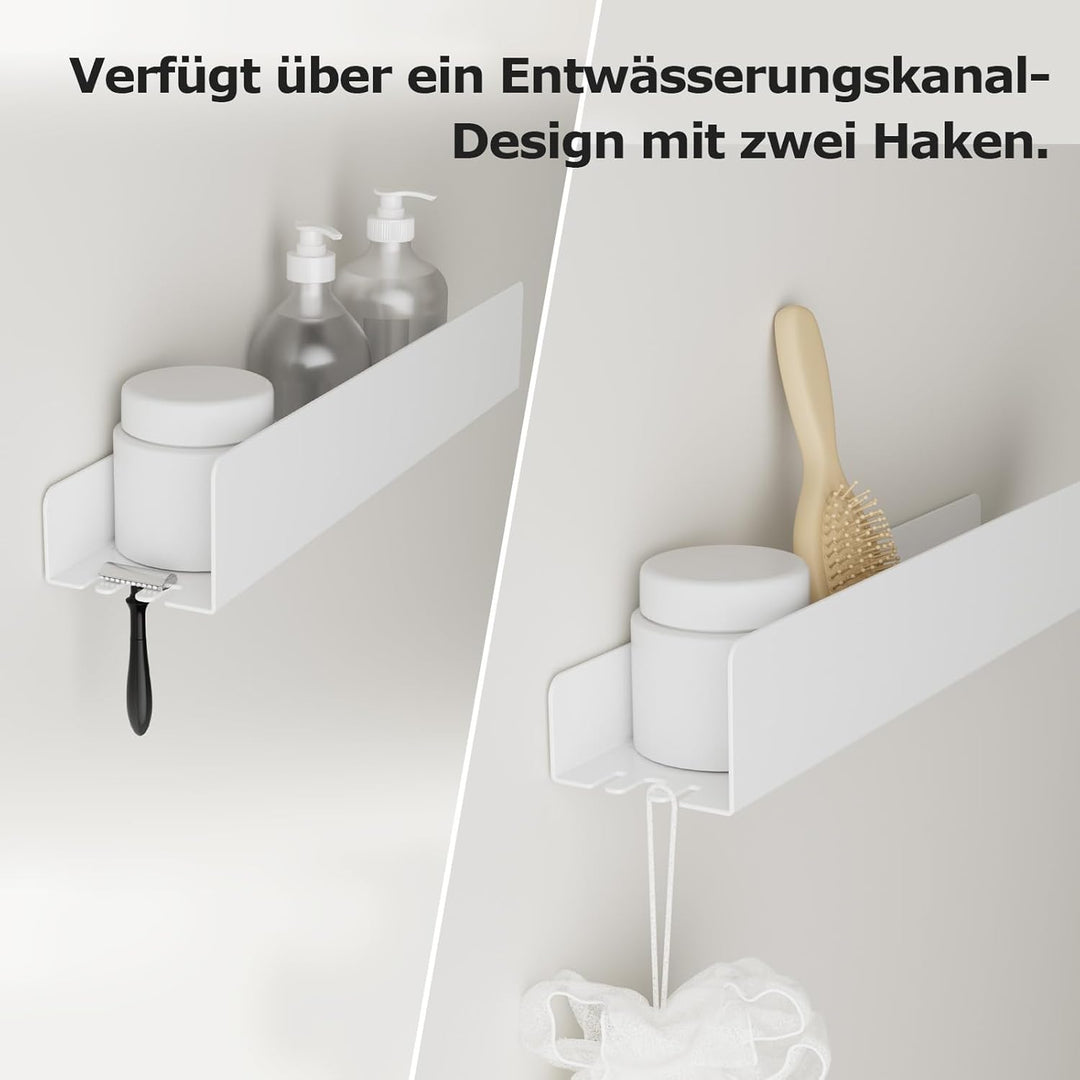 REKITA Duschablage ohne Bohren,Badezimmer Organizer 40 cm,Duschablage Edelstahl,Shampoo Halterung fü