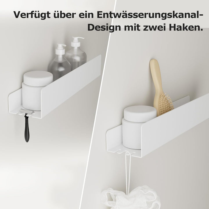 REKITA Duschablage ohne Bohren,Badezimmer Organizer 40 cm,Duschablage Edelstahl,Shampoo Halterung fü