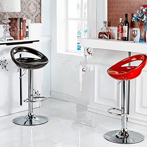 Barhocker 2er Set aus ABS Kunststoff, drehbar Barhocker in Höhe verstellbar von 55 bis 75 cm, Barhoc