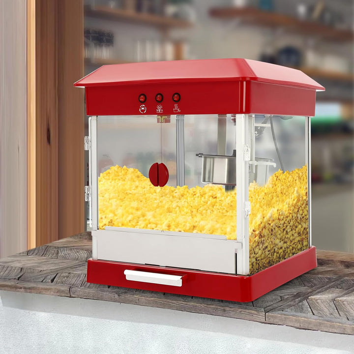 Popcornmaschine, 800W Popcorn Maker für Zuhause mit Antihaftbeschichtung, Drei verschiedenen Grössen