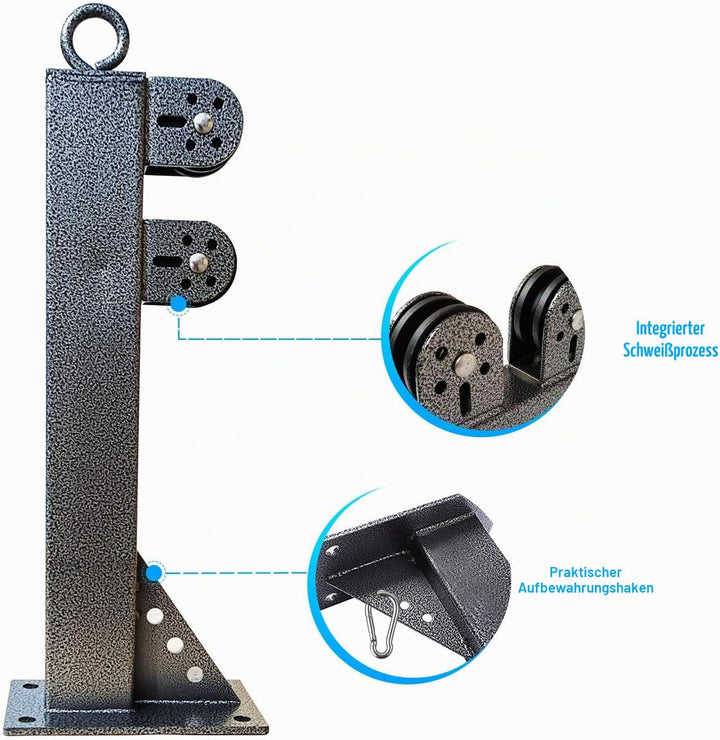 Generisch Fitness Wall Mount Pulley System, Weight Cable Pulley System for Gym, LAT Pull Down and Lo