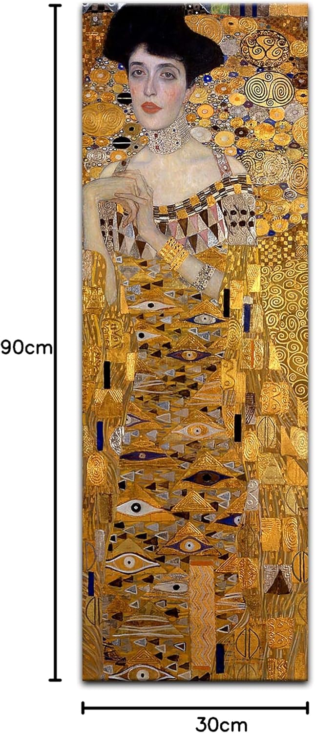 Bilderdepot24 Bild auf Leinwand | Gustav Klimt Adele Bloch Bauer I in 30x90 cm als Wandbild | Wand-d