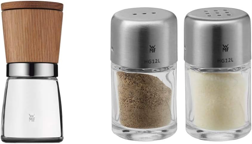 WMF Ceramill Nature Salz und Pfeffer Mühle, unbefüllt, für Salz, Pfeffer, Chilli, Salzmühle, Pfeffer