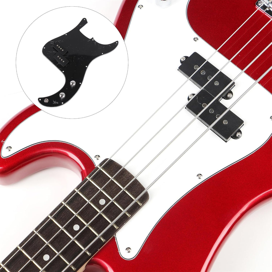 BQLZR Prewired PB Bass Pickguard Kit f¨¹r P-Bassgitarre schwarz