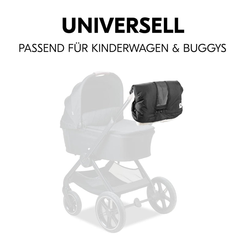 Hauck Handwärmer für Kinderwagen Buggy Fahrradanhänger, Handmuff mit Touchscreen Handy Tasche, Warme