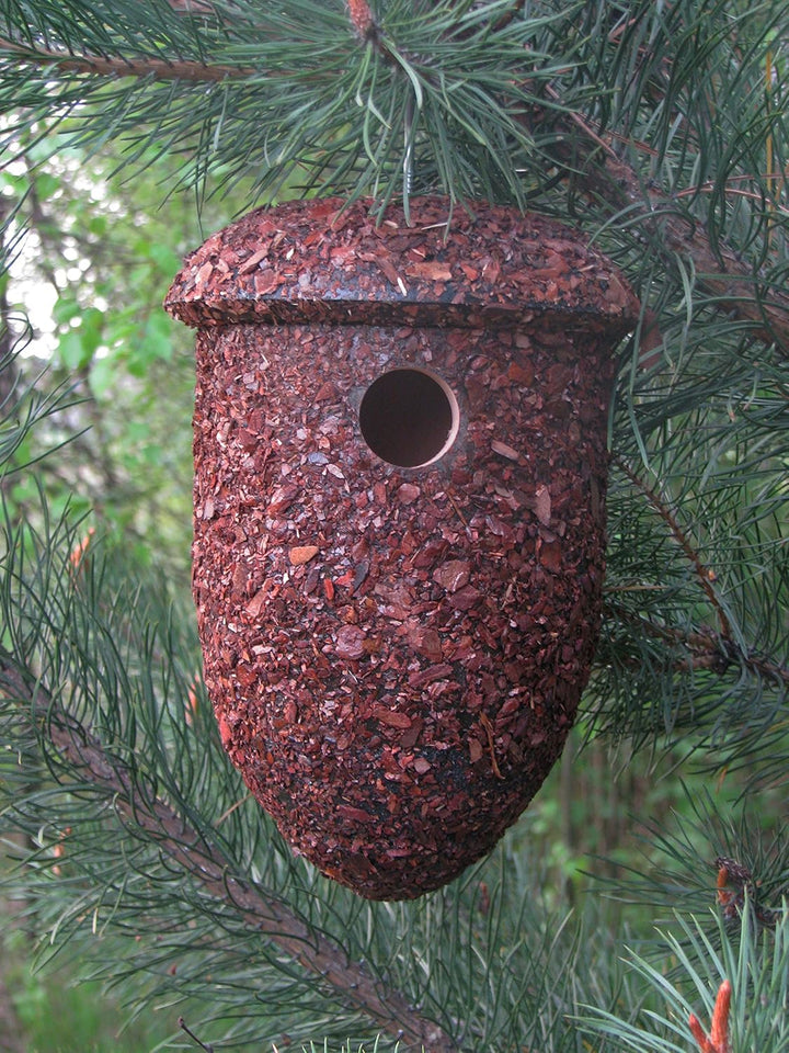dobar® green label 37150FSC Nistkasten "Eichelform"- Höhlenbrüter-Nistkasten - Vogelkasten aus Massi