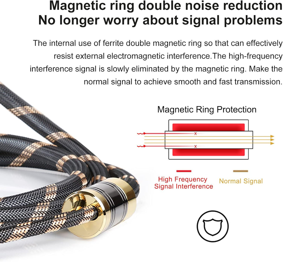 SKW Upgrad Audiophiles Cinch Audio Kabel, 2RCA Stecker zu 2RCA Stecker HiFi System Converter Adapter