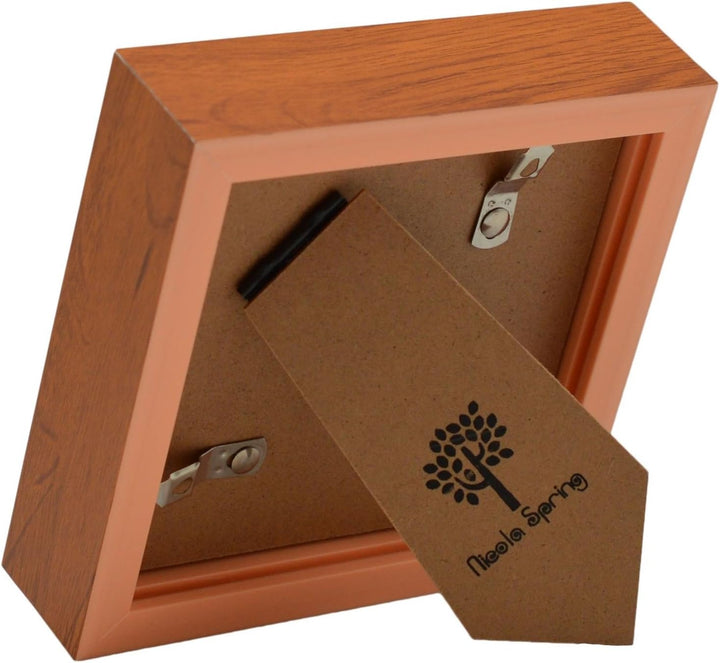 Nicola Spring 3D-Schattenbox-Fotorahmen - 10 x 10 cm (4 x 4 Zoll) - 2er-Pack - 3D-Fotorahmen aus dun