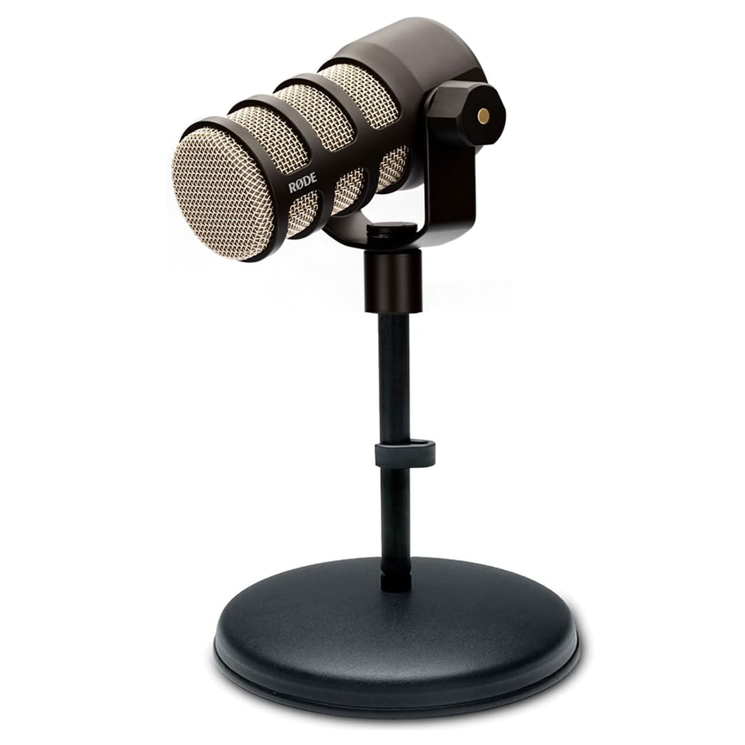 Rode Podmic Black professionelles Podcast-Mikrofon + keepdrum MS032 Desktop Tisch-Stativ, PodMic bla