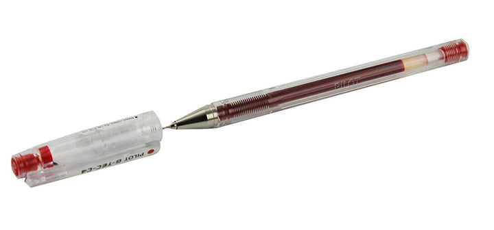 Pilot G Tec C4 Gelschreiber Micro 0,4 mm Schreibspitze 0,2 mm Strichbreite 12 Stück rot, rot