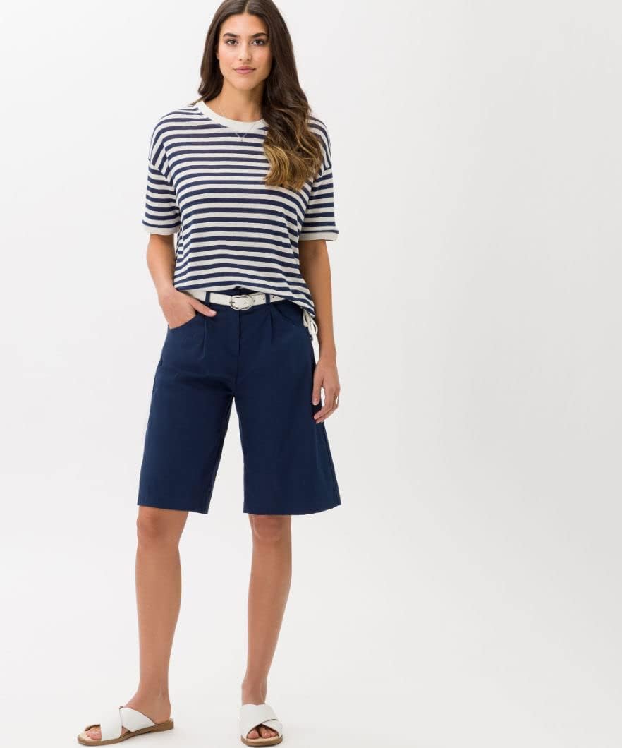 BRAX Damen Style Mia B Bermuda Summer Lightness Jeans-Shorts, 26W / 32L Indigo