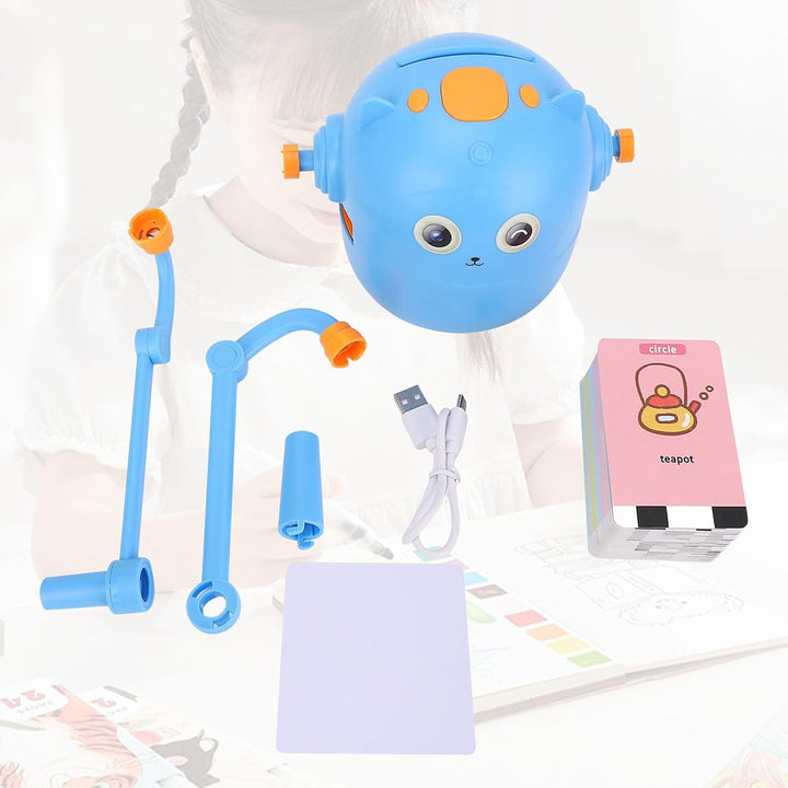 Topiky Magic Zeichenroboter für Kinder ab 3+, Malroboter für Kinder, Interaktiv mit 100 Lernkarten &