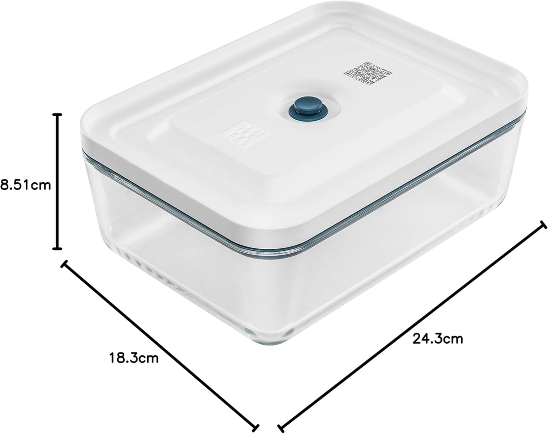 ZWILLING Fresh & Save Vakuum Kühlschrankbox, Glas, La Mer Kühlschrankbox Glas Kühlschrankbox, Kühlsc
