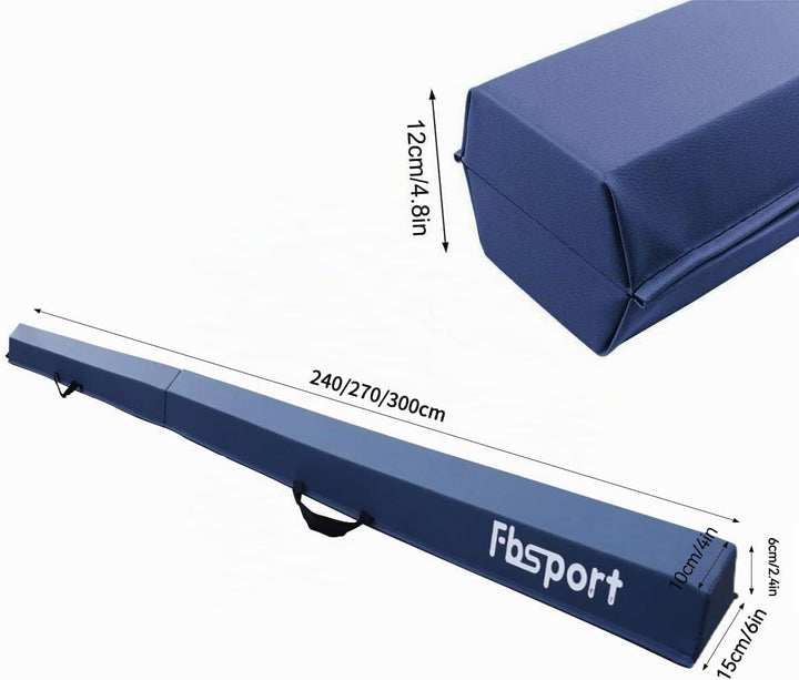 FBSPORT Schwebebalken Kinder 240/270/300 cm Faltbarer Balken Turnen Balance Beam für Zuhause Trainin