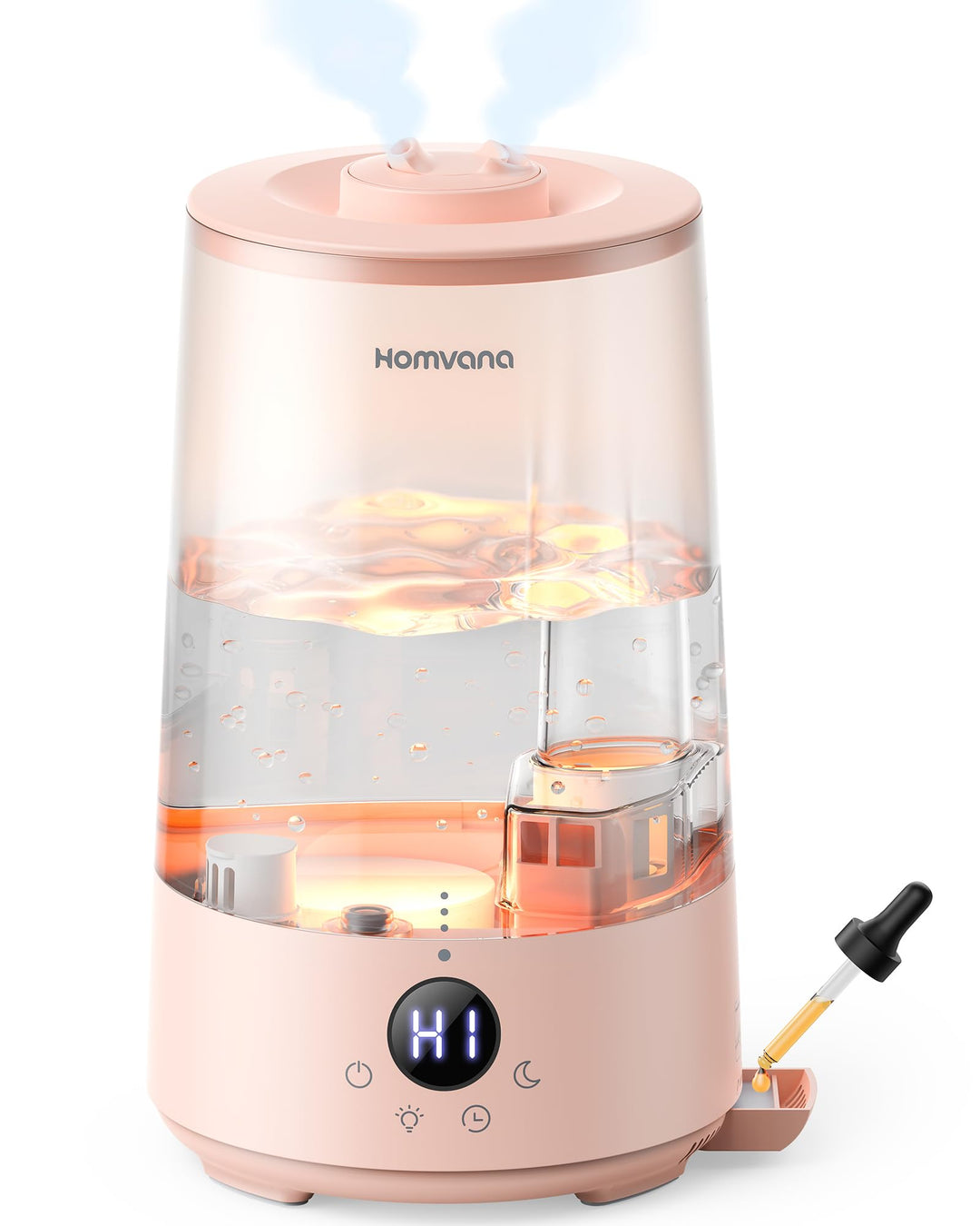 Homvana Luftbefeuchter Schlafzimmer Top-Fill, 3.6L 360°Cool Mist 34H Dauerhaft, Ruhig 23dB (SilentSp