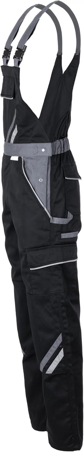 Planam Herren Latzhose Highline Latzhose (1er Pack) 110 schwarz/schiefer/zink, 110 schwarz/schiefer/