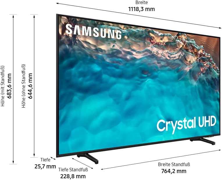 Samsung Crystal UHD BU8079 50 Zoll Fernseher (GU50BU8079UXZG, Deutsches Modell), HDR, Crystal Prozes