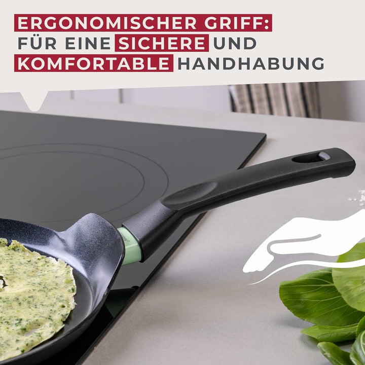Fackelmann Crepepfanne Brandao - Ø 26 cm aus recyceltem Aluminium, PFAS-freie Keramikbeschichtung, e