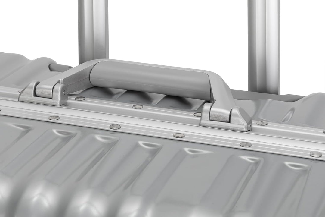 Travelhouse London Koffer Silber S-55cm, L-55cm · 2er-Set · Alu-Rahmen · Polykarbonat Hartschale · H