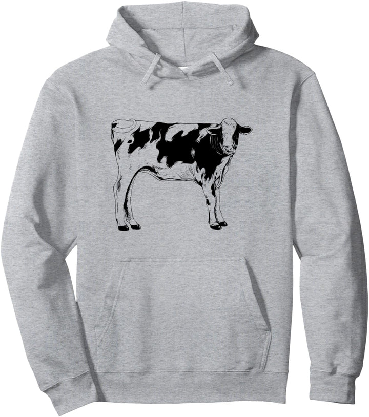 Strichzeichung - Kuh Pullover Hoodie