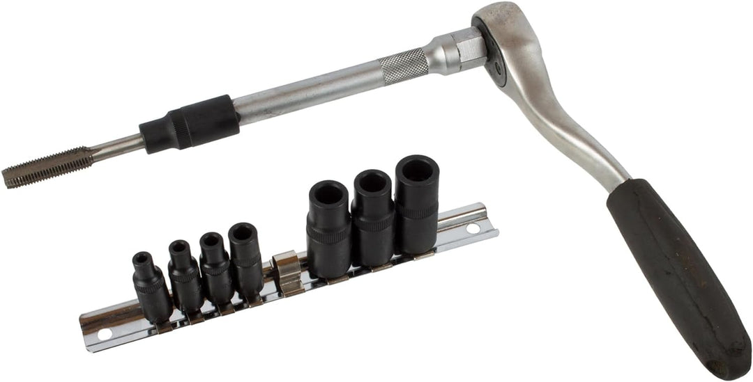 Gewindebohrer Adapter Ratsche 3/8 1/4 Knarre statt Windeisen Gewindeschneider Aufnahme