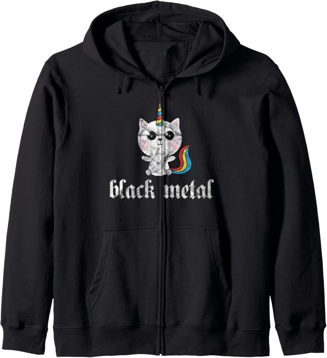 Satan Occult Atheist Black Metal Baphomet Cat Vintage Death Kapuzenjacke