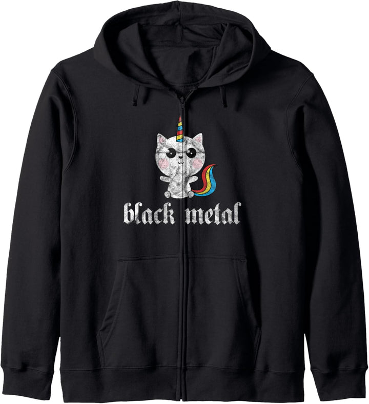 Satan Occult Atheist Black Metal Baphomet Cat Vintage Death Kapuzenjacke