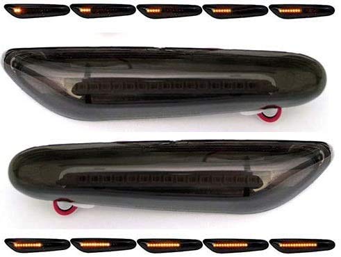 LED dynamische LED Seitenblinker Laufblinker (LED Seitenlaufblinker, getönt) kompatibel mit: BMW X1