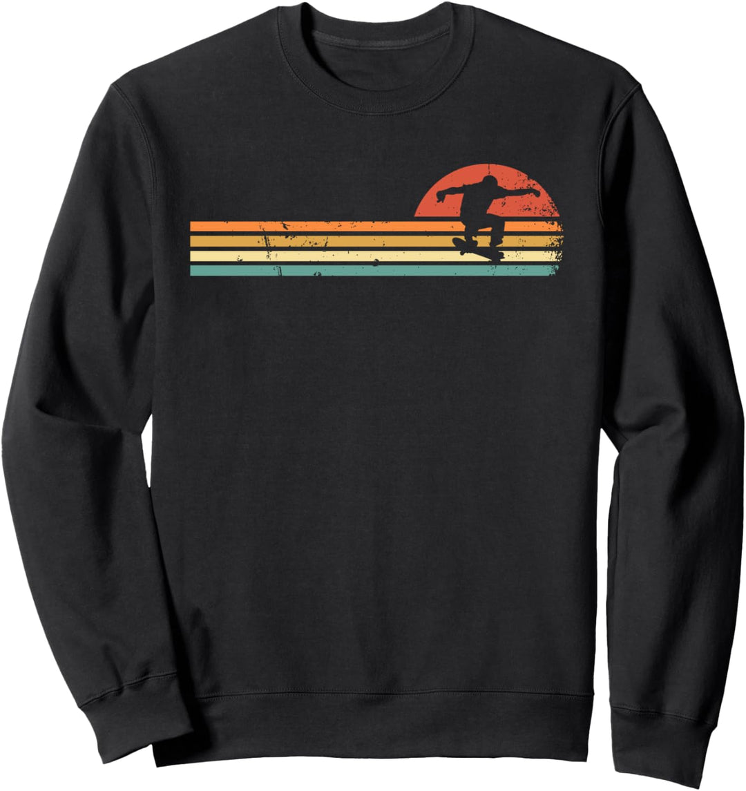 Retro Skateboarder Kickflip Sweatshirt