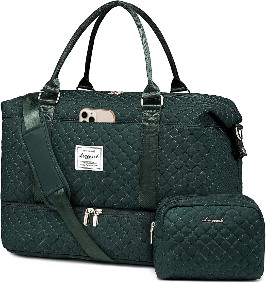 LOVEVOOK Reisetasche Sporttasche Damen Gross Weekender Travel Duffle Bag mit Kosmetiktasche Handgepä