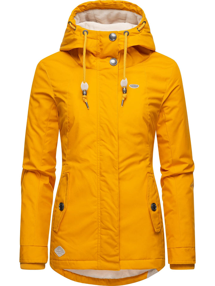 Ragwear Damen warme Winterjacke kurz mit Kapuze Monade XS-6XL S Curry22, S Curry22