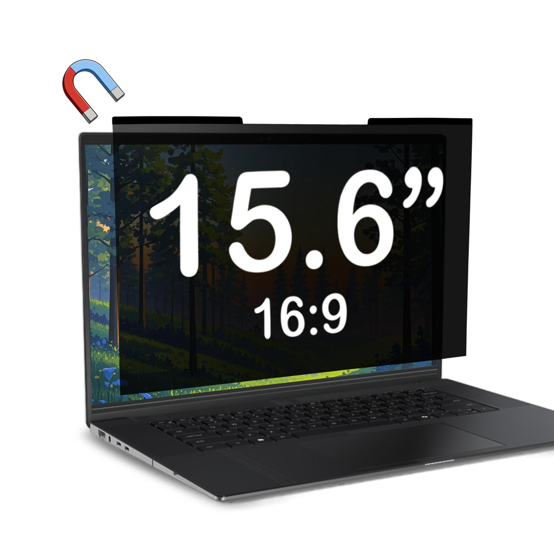 Magnetischer Laptop-Sichtschutz 15,6 Zoll für 16:9-Bildschirme, Abnehmbarer Anti-Glare-Privacy-Filte