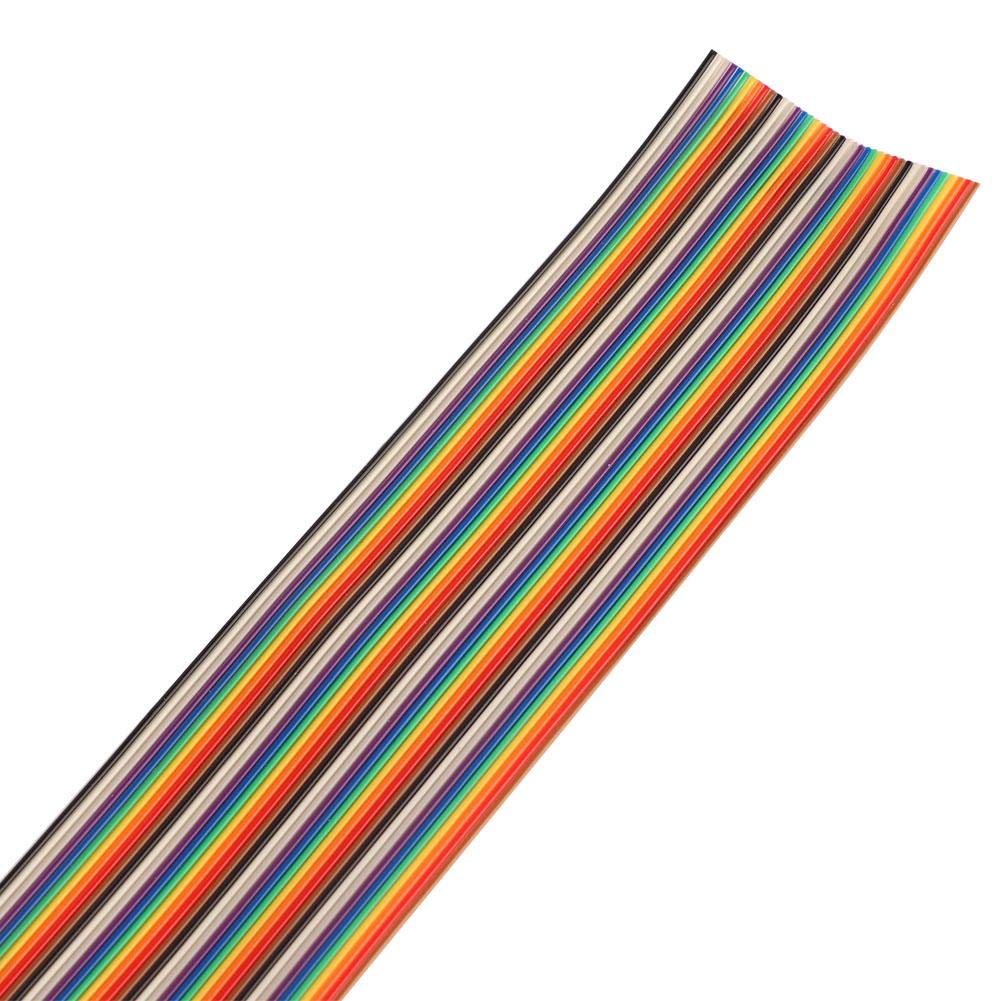 1,27 mm Rainbow Color Flachbandkabel, Abstand Pitch Kabel 40 P Flachbandkabel Drahtbreite 5,08 cm(5m