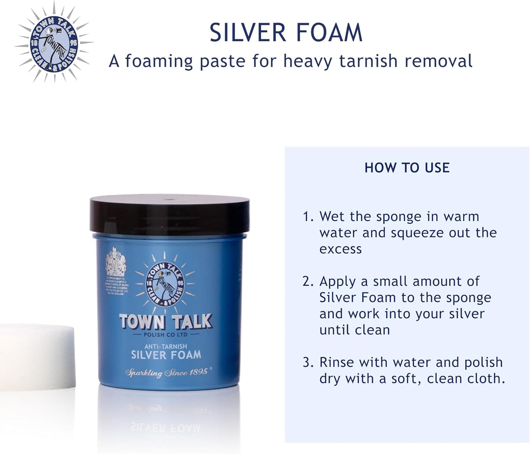 Town Talk - Silver Foam - Silberpflege-Paste- für strahlenden Silberglanz - 275gr.
