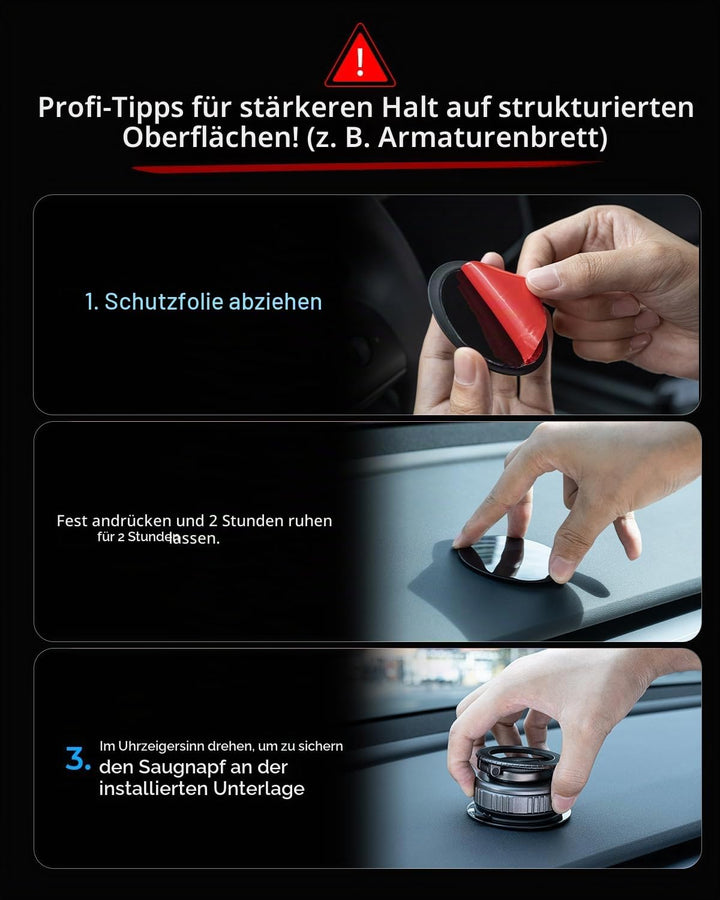 MRGLAS 360°Drehbare Vakuum Handyhalterung Auto Magnetische, Magsafe Handyhalterung, KFZ Autohalterun