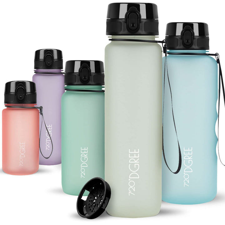 720°DGREE Trinkflasche “uberBottle“ +Sieb - 350ml, 500ml, 650ml, 1000ml, 1,5l, 2l - BPA-Frei - Wasse