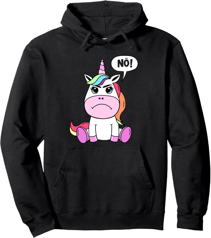 Nö Statement - Nein Heute Mal Nö Funny Design Einhorn Pullover Hoodie