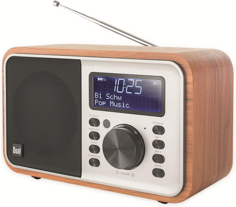 Dual DCR 51 DAB+ / UKW Radio mit Akku und Bluetooth, Braun