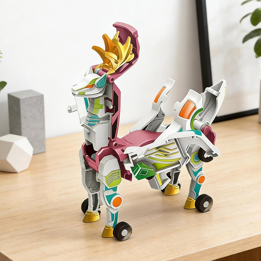 Transformatives Spielzeug | Transformatives Mechanisches Antistress-Spiel,Figur Fahrzeug mit Dinosau