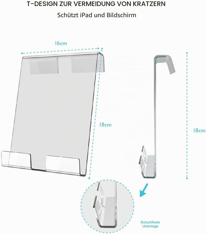 Doubleplus Tablet Halter Halterung Kompatibel mit Peloton Bike & Bike Plus, Halter für iPad, Tablet
