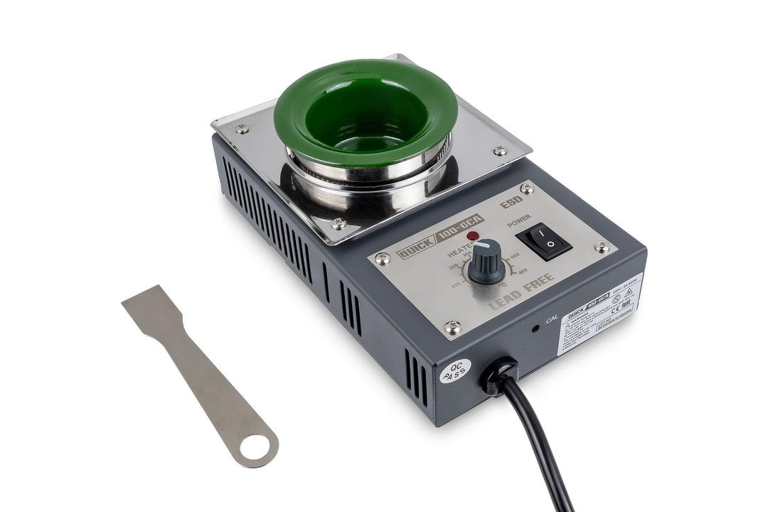 QUICK sensorgeregelter Löttiegel Titanium beschichtet 400 W Lötbad mit Ø54 mm 150-450°C für bleifrei