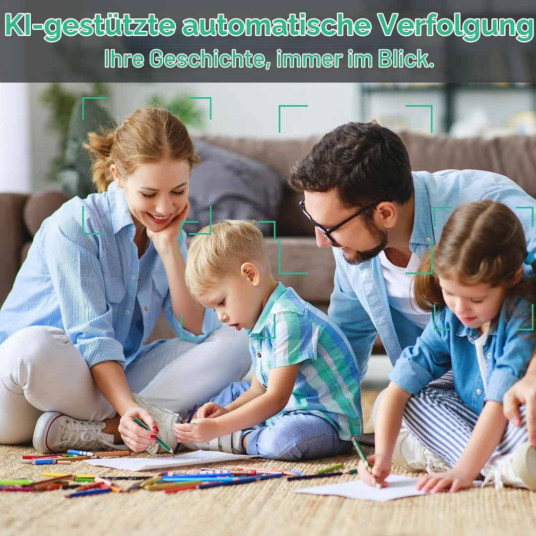 TONGVEO PTZ Konferenzkamera mit KI-Auto-Tracking, 12X optischem Zoom, Weitwinkel, 1080P/60fps (HDMI/
