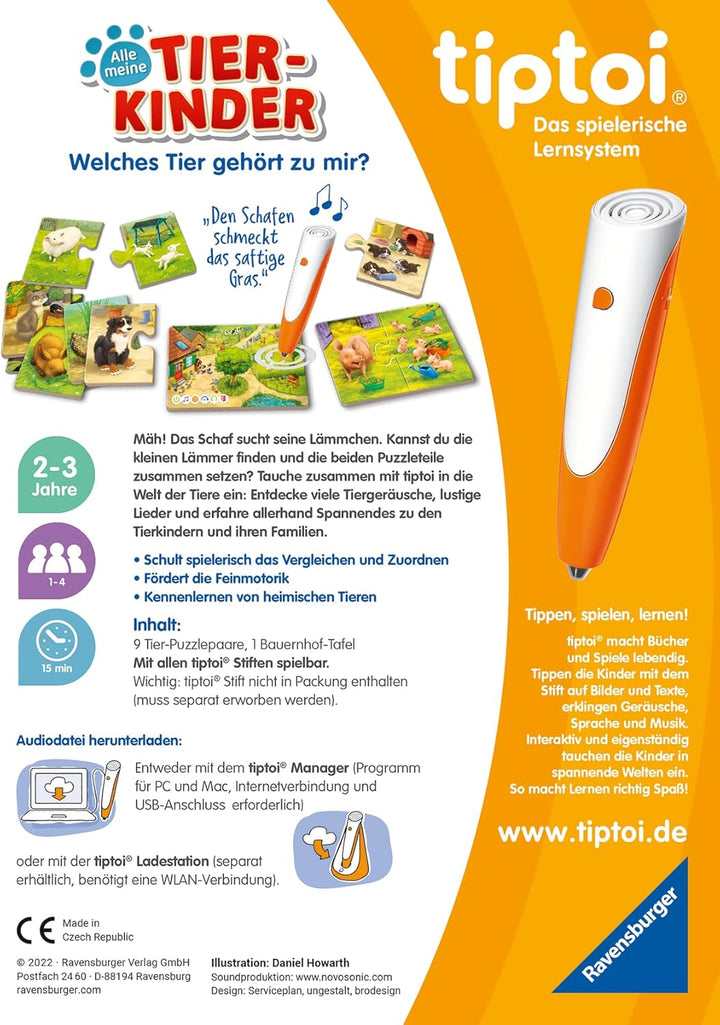 Ravensburger tiptoi Starter-Set Plus 00159: Stift und Buch Meine schönsten Kinderlieder & tiptoi 001