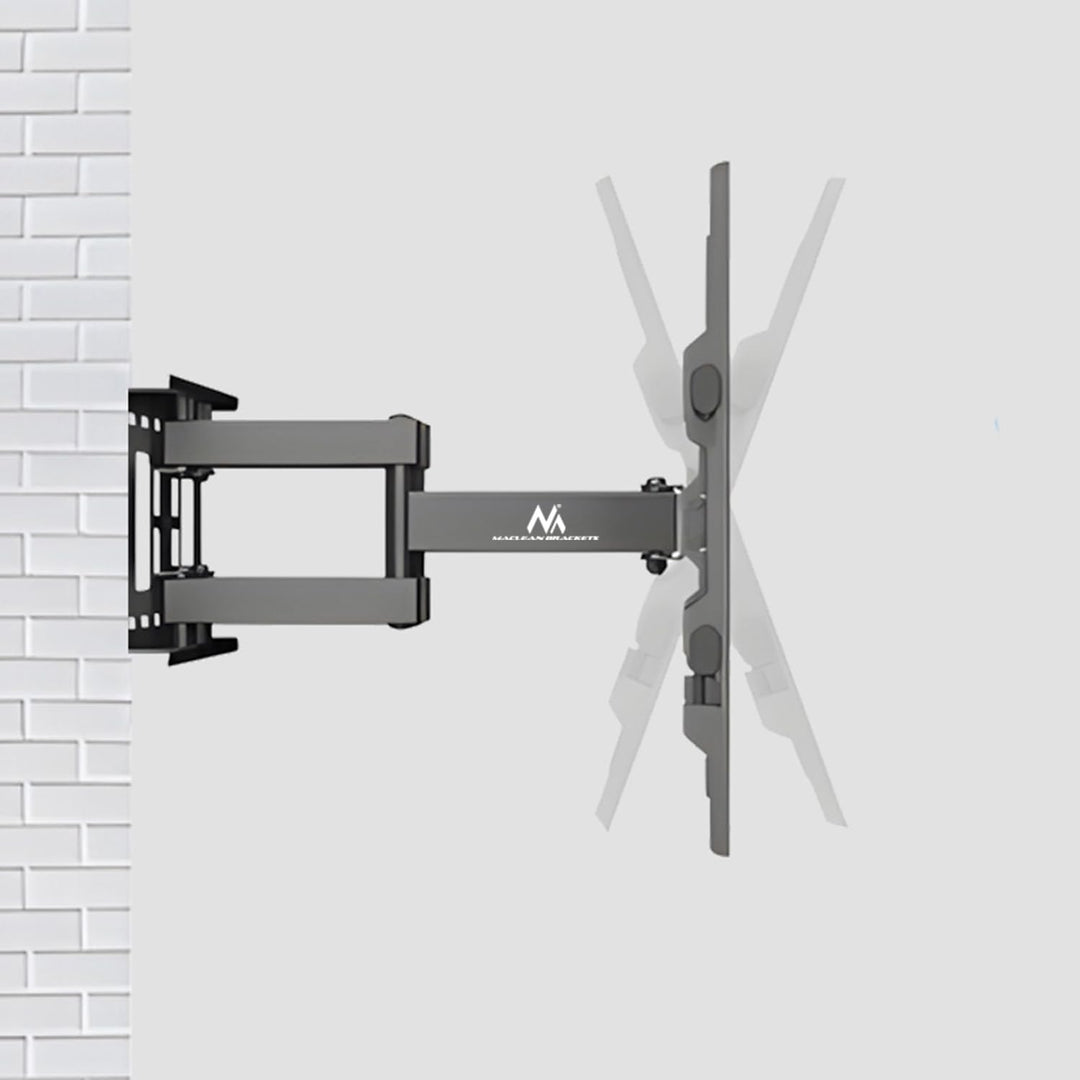 Maclean TV-Wandhalterung für 32-85" Fernseher bis 60 kg | neigbar, schwenkbar, Abstand 65-390mm | VE