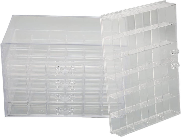 Transparente Aufbewahrungsbox mit 120 Fächern, 5 Lagen, mit herausnehmbaren Schubladen, geeignet für